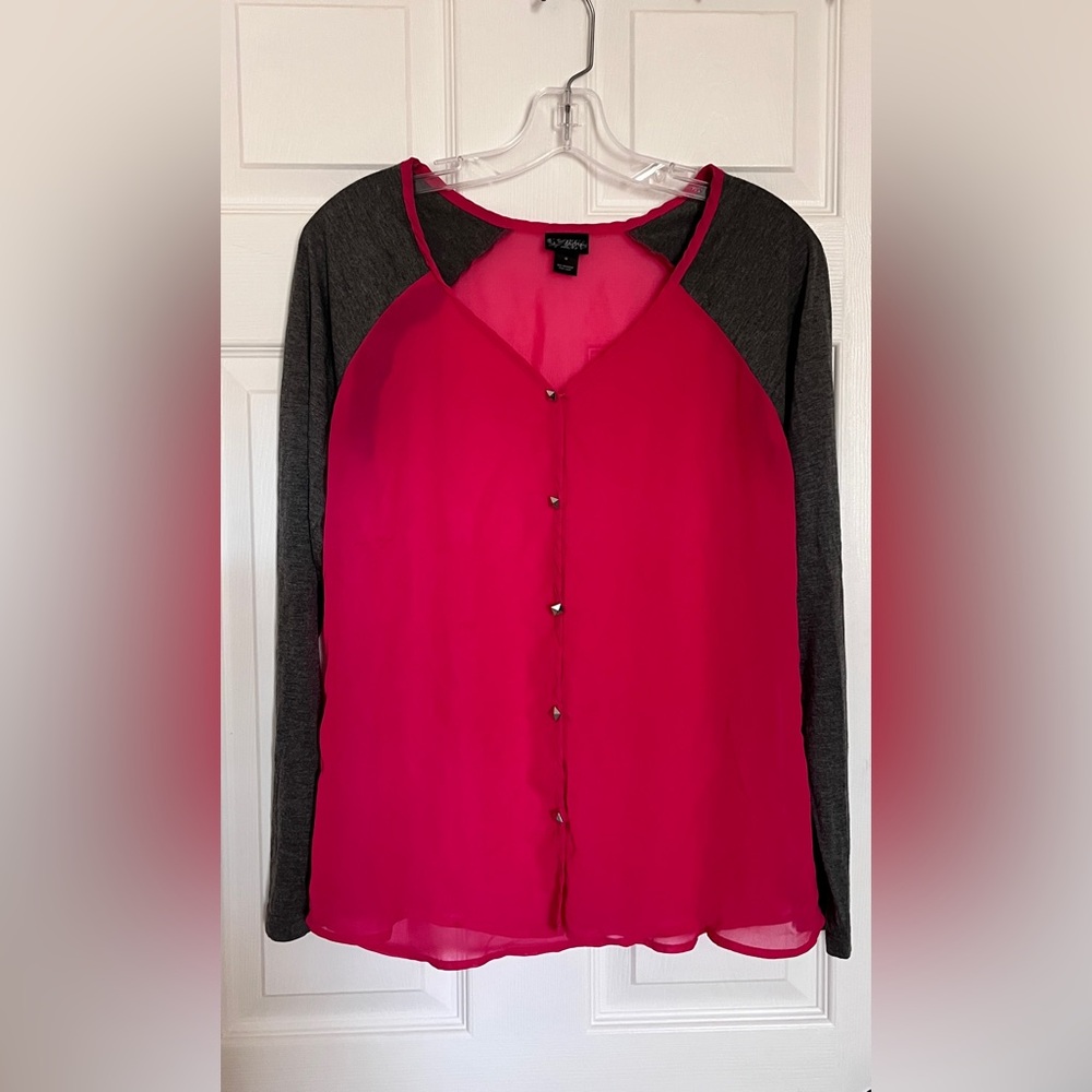 Daytrip Pink and Gray Women's Top